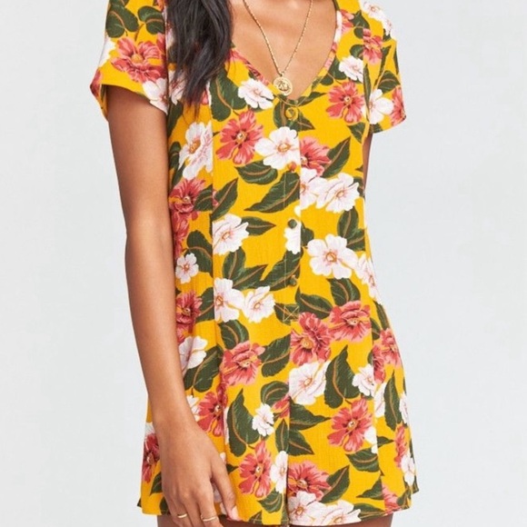 Show Me Your MuMu Pants - Show Me Your MuMu Floral Buttoned Romper Size Medium
